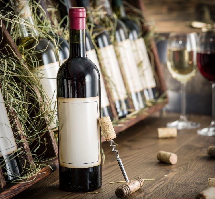 Bottiglia di vino, azienda vinicola